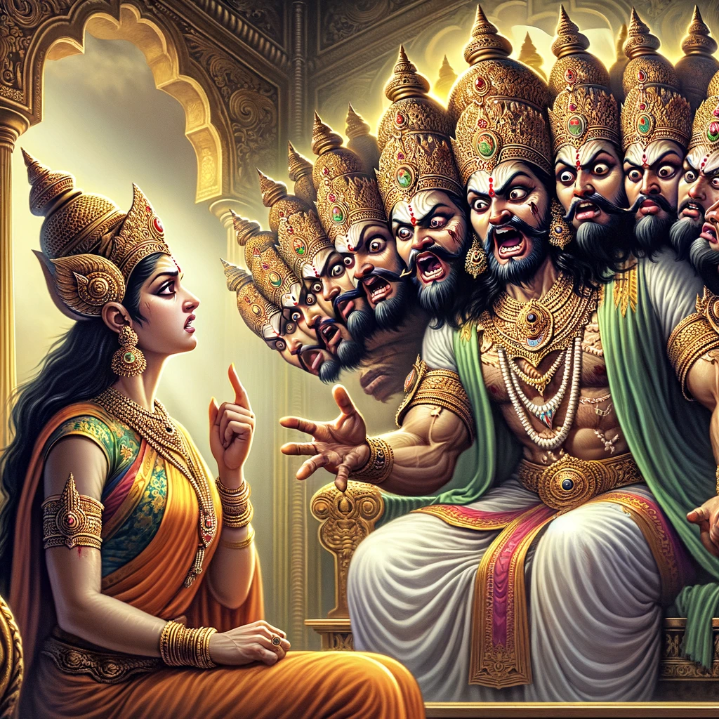 Shurpanakha Induces Ravana to Kidnap Sita